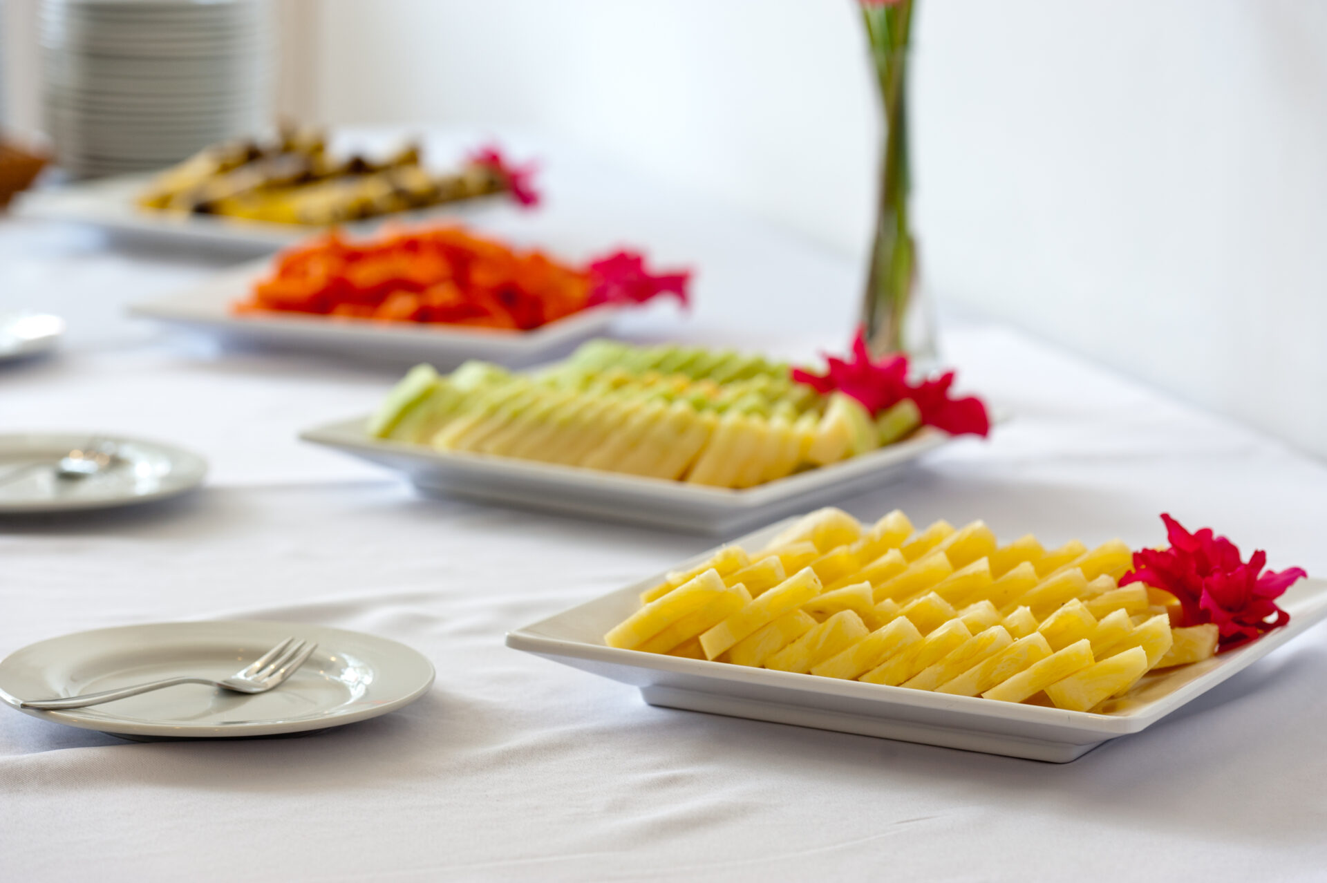 Fruits at breakfast buffet